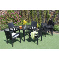 Best selling All weather Wicker PE Rattan Dining Sets Table and Chair Restaurant Furniture